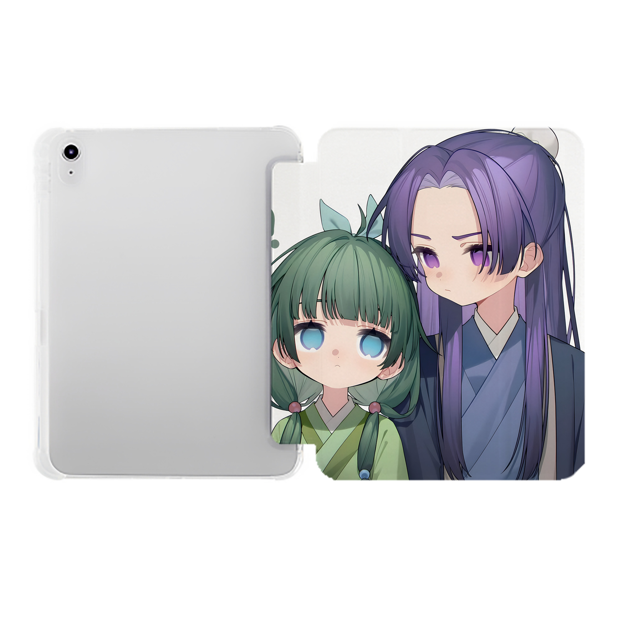 （画像用） 薬屋のひとりごと The Apothecary Diaries IPad ケース ペン収納付き 三つ折りスタンド PUレザー×シリコン 対応機種9.5/10.5/10.9インチ